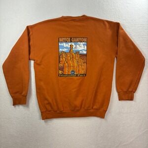 Bryce Canyon National Park Crewneck Sweatshirt Mens Large Orange Pullover Nature